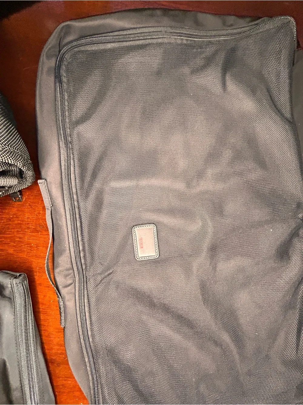 Tumi Black Nylon 3-Piece Messenger and Carry Bag Set